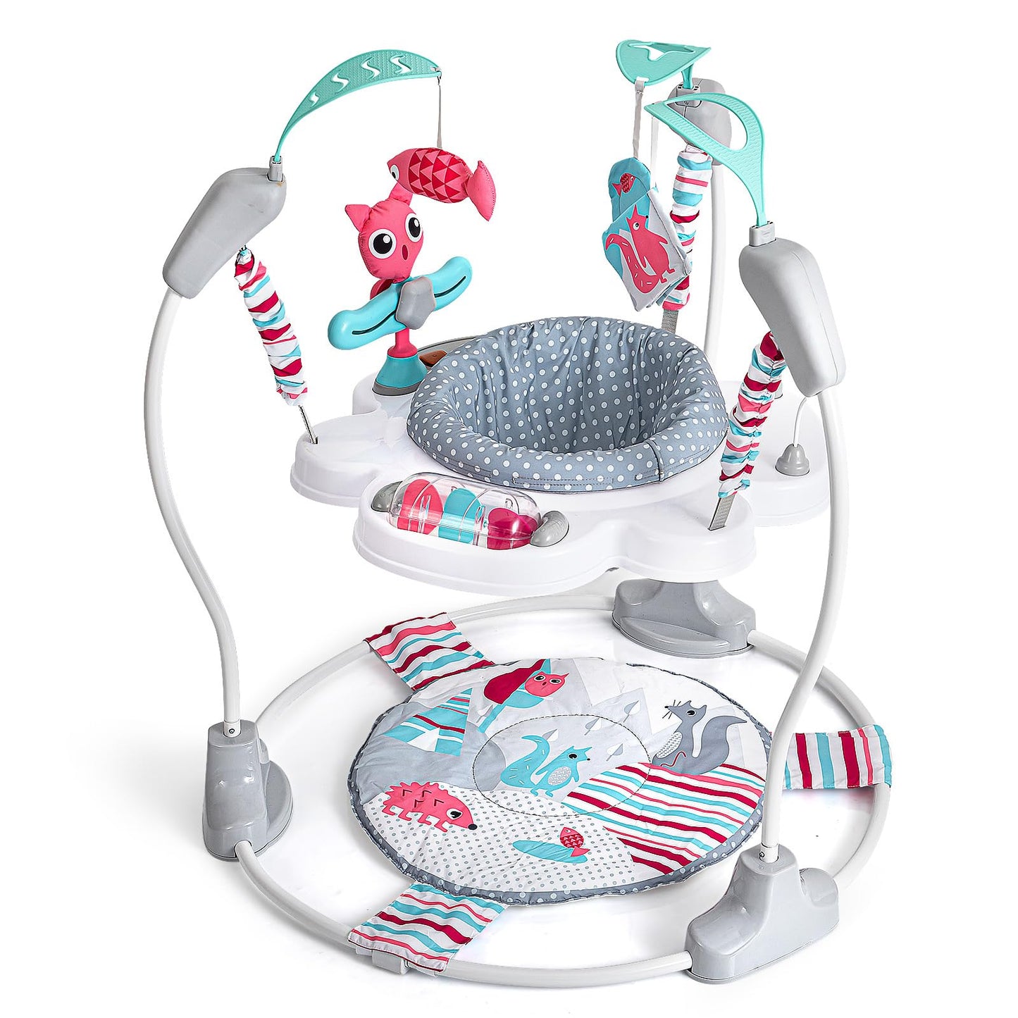 AskCat Portable Baby Activity Center - Pink, Plastic, 7-18 Months Developmental Toys