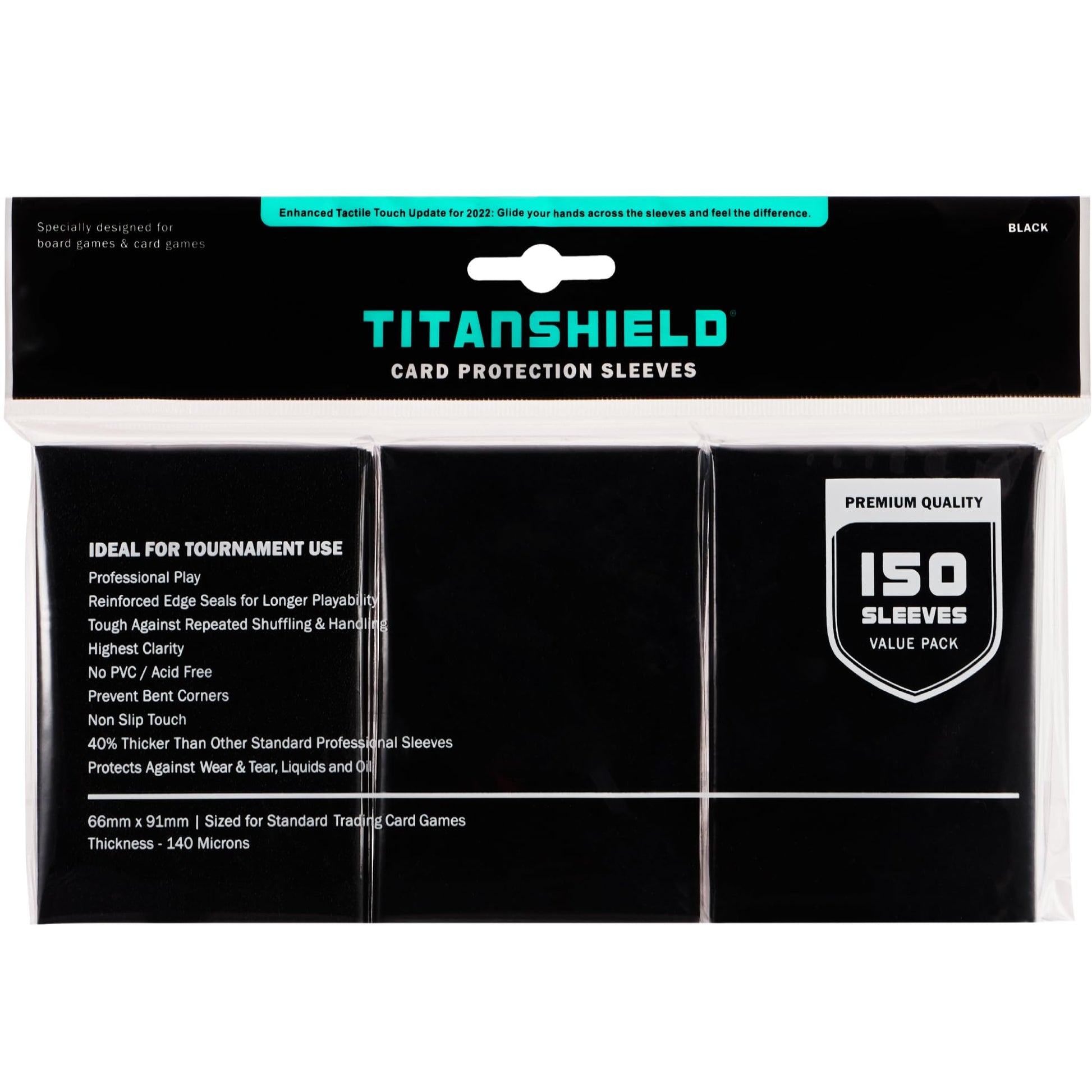 TitanShield (150 Sleeves Black) Compatible with Standard Sized Board G Toytooth TitanShield (150 Sleeves Black) Compatible with Standard Sized Board G Toytooth