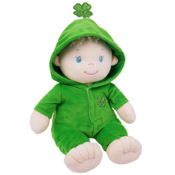 June Garden 12'' Sweet Dolly Clover - Plush Baby Doll for Birth and Up - Saint Patrick's Day Edition