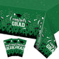 NatNarr 3 Pack Plastic Graduation Tablecloth, Graduation Decorations 2026 Disposable Rectangle Green Black Table Cover, 2026 Gon