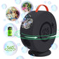 Yevohadt Bubble Machine for Kids, Rechargeable 360° Rotatable Electric Bubbles Toy, Black, Model Rbubble-10, Perfect for Outdoor Parties