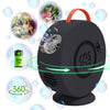 Yevohadt Bubble Machine for Kids, Rechargeable 360° Rotatable Electric Bubbles Toy, Black, Model Rbubble-10, Perfect for Outdoor Parties