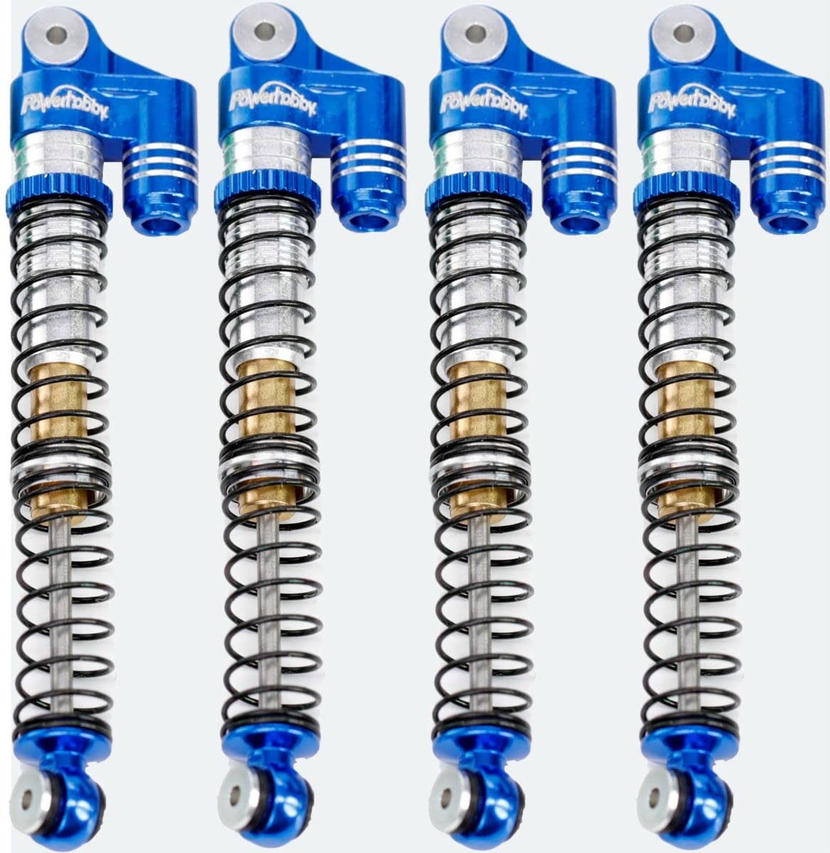 Powerhobby 1/24 Axial SCX24 Aluminum 58mm Long Travel Shocks (Blue)