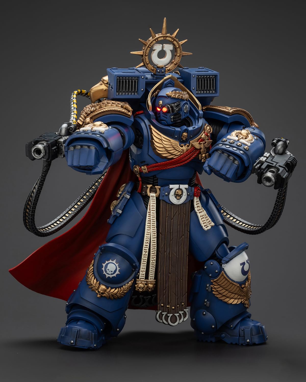 Pipigirl JoyToy 40K Action Figure, Ultramarines Marneus Calgar, 5" MKX Gravis Armour, Plastic, Model JT3754, Calgar Color