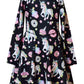 Unicorn Dresses for Girls 7-16 Long Sleeve Unicorn Clothes Swing Dress Black