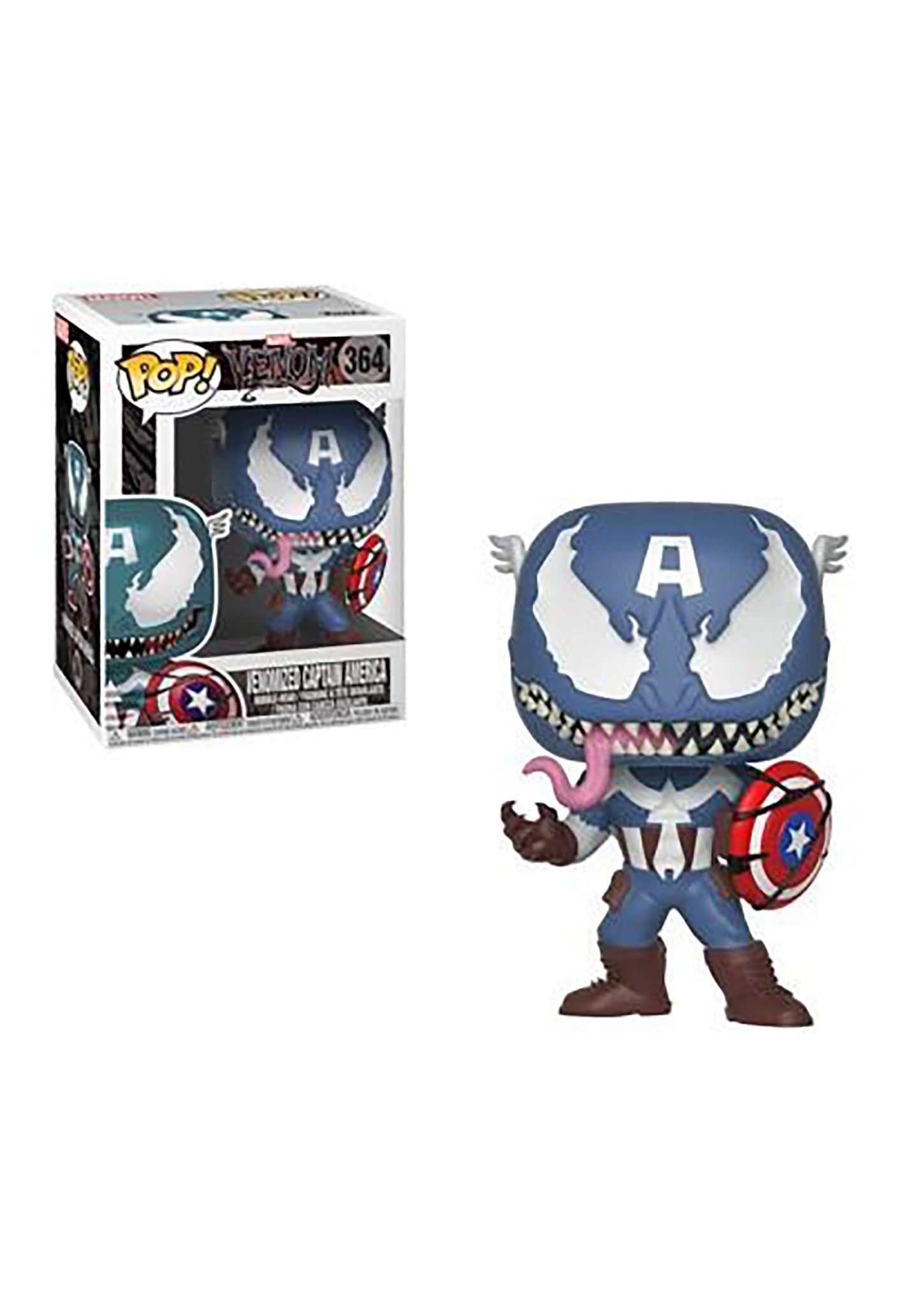 Funko POP! Marvel Venom Captain America Vinyl Figure - Multicolor, One Size, Model 32686 - Collectible Gift for Kids & Adults