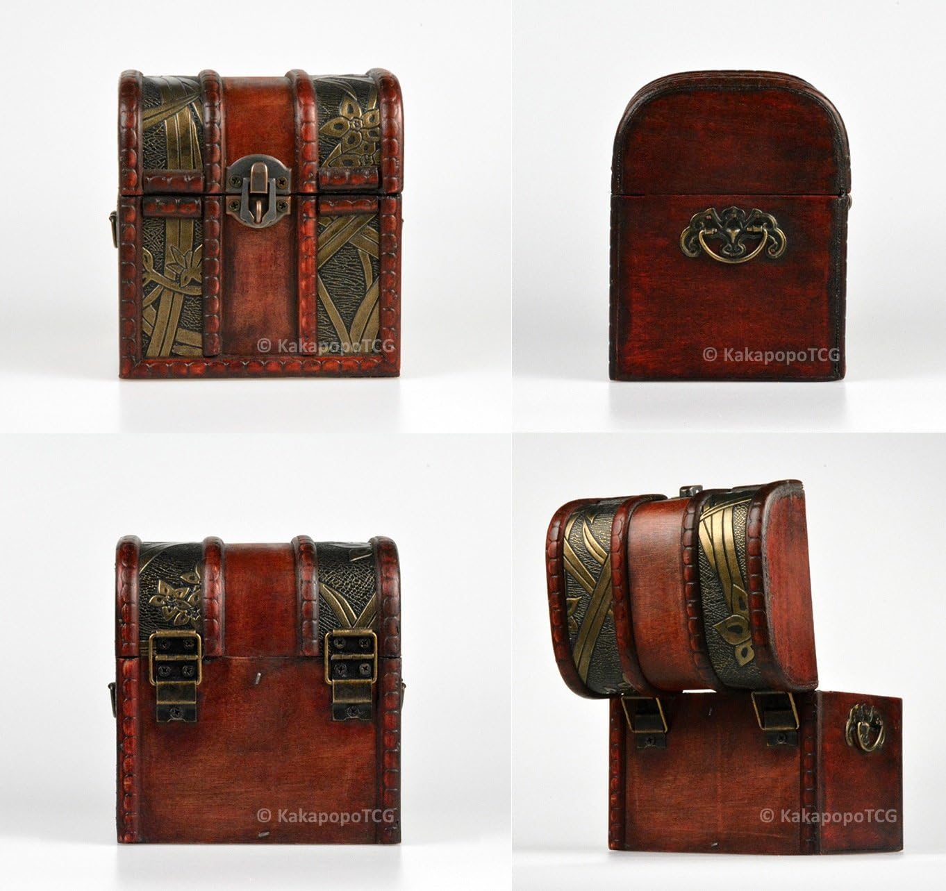 Kakapopotcg Elven Chest (Ancient Egypt) Lockable Wood Deck And Counter Box Trading Cards Mtg Magic Fab Tcg Ygo Ptcg Edh Commander Box Dice Box Dnd Spell Card Box