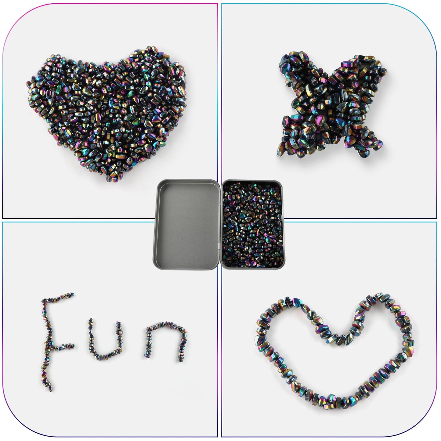 Hamho Magnetic Stones 500 Pcs Mini Magnetic Putty Desk Fidget Toys For Adults Magnetic Beads Desk Toys For Office (Color)