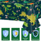 3 Pieces Dinosaur Plastic Tablecloth Dinosaur Birthday Party Plastic Table Covers For Boy Birthday Baby Shower Party Decorations Supplies 54X108Inch