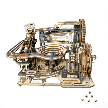 3D Wooden Puzzles for Adults Wood Marble Run DIY Mechanical Craft Model Kit