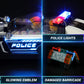 Funwhole Police Patrol Car Lighting Building-Bricks Set - Cyberpunk City Car Chase Playkit With Officer 372 Pcs Stem Toys