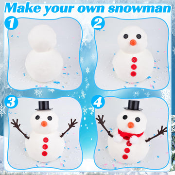 Mermaidslime 12 Pack Build A Snowman Kit, Snowman Slime Crafts For Kids, Scented Butter Slime Diy Kit, Party Favor For Girls And