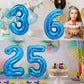 Uwpvowsr Blue Number 39 Balloons 40'' Foil Number Balloon 39Th Birthday Balloons Digit 39 Helium Big Balloons For Birthday Party