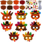 Shyyween 48 Sets Thanksgiving Turkey Mask Crafts Kits Bulk DIY Paper Craft Art Make Your Own Turkey Mask Fall Craft Kits for Tha