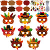 Shyyween 48 Sets Thanksgiving Turkey Mask Crafts Kits Bulk DIY Paper Craft Art Make Your Own Turkey Mask Fall Craft Kits for Tha