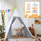 Senodeer Teepee Tent For Kids Indoor - Kids Tee Pee Tent With Light & Flag, Cotton Foldable Toddler Teepee Outdoor, Sleepover Pa