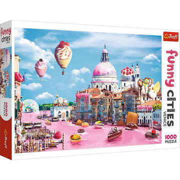 Trefl 1000 Piece Jigsaw Puzzle  Funny Cities Sweets in Venice  Italy