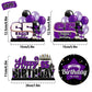 Lingteer Happy 65Th Birthday Purple Acrylic Table Topper Centerpieces Set - Cheers To 65 Years Old Birthday 65Th Bday Party Gift Decorations.