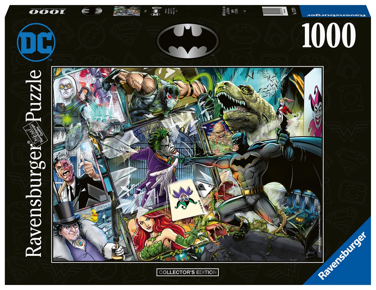 Ravensburger Batman Collectors Edition 1000 Piece Jigsaw Puzzle | enhanced Quality | Unique Softclick Technology | Ideal for Comic Book Fans and Puzzle Enthusiasts