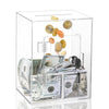 Clear Piggy Bank For Adults Kids, Large Acrylic Piggy Bank Money Saving Box For Cash Saving With Key, Openable Clear Acrylic Sav