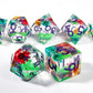 Resin Dice Set Luminous Sand,Dragon And Dungeon Polyhedral Dice, Punk Style Role-Play Rpg Explorer Mtg Pioneer Game Dnd Dice Set