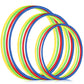 Syhood 12 Pcs Toy Color Hoop Plastic Detachable Adjustable Hoop Light Weight Exercise Fitness Equipment Toy Waist Ring for mature-themed Party  3 Sizes(Green  Pink  Yellow  Dark Blue)