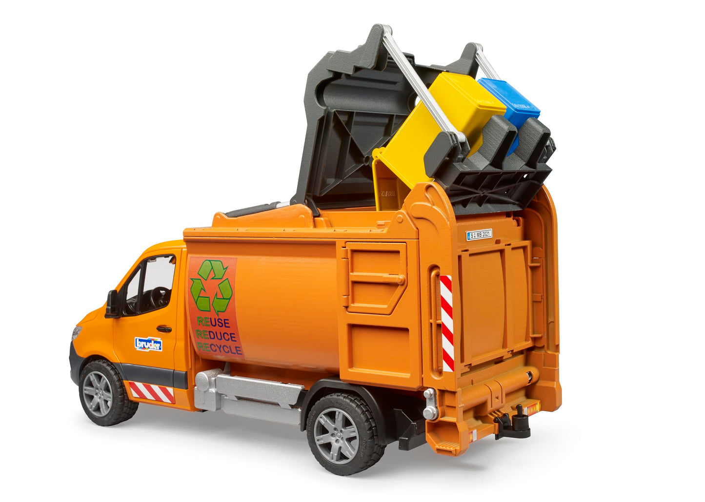 Bruder 02682 MB Sprinter Garbage Service w Garbage cans