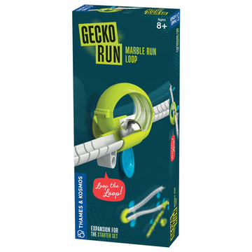 Gecko Run Marble Run Loop Expansion Pack By Thames & Kosmos - Extra Stunt For Vertical Marble Run Starter Set; Fast, No-Mess Set
