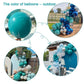 Turquoise Blue Balloons Of Stuffed Black Balloons Inside - Double Stuffed Peacock Blue Balloon Garland Arch Kits With Different