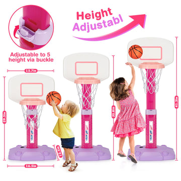 Basketball Hoop Indoor Outdoor Toys For Toddlers 1-3, Kids Basketball Hoop With 3 Balls, Adjustable Mini Basketball Goal, Christ