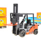 PowerTRC Forklift & Truck Play Set Friction Powered | Warehouse,Construction Pretend Toy Set, Toddler Cars Trucks | Gifts Toy Bo