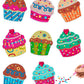 Little Jupiter Cupcake Diamond Art Magnets Set -2023 Ver W/ 8Pcs - Diamond Art Kits For Kids W/Diamond Art Stickers & Wood - Diamond Art Kits For Kids - Diamond Art For Kids - Diamond Art Kits