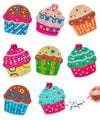 Little Jupiter Cupcake Diamond Art Magnets Set -2023 Ver W/ 8Pcs - Diamond Art Kits For Kids W/Diamond Art Stickers & Wood - Diamond Art Kits For Kids - Diamond Art For Kids - Diamond Art Kits