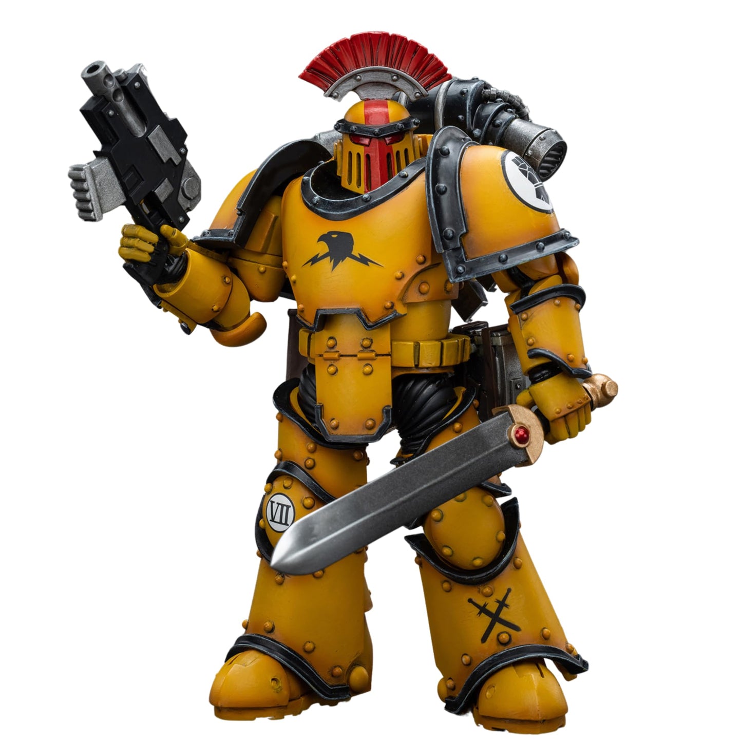 JOYTOY Warhammer 40 000 1/18 Action Figure Imperial Fists Legion MkIII Tactical Squad Sergeant with Power decorative replica blade Collection Model Christmas Birthday Gifts