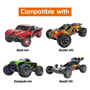 Aluminum RC Shocks for 1/10 Traxxas Slash 4x4 Rustler 4X4 VXL Shocks Stampede 4X4 Shocks Hoss 4X4 Monster Truck,Front & Rear, Re