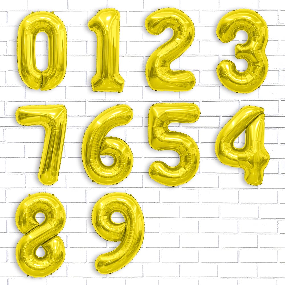 Number Balloon 40 Inch, Number Balloons Gold, Number 8 Balloon, Birthday Large Foil Gold Balloons, Birthday Party/Graduation/Ann