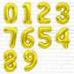 Number Balloon 40 Inch, Number Balloons Gold, Number 4 Balloons, Birthday Large Foil Gold Balloons, Birthday Party/Graduation/An