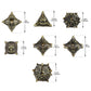 DND dice Set Metal dice Dungeons and Dragons dice RPG dice (Bronze)