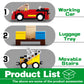 City Cargo Plane Building Set, Plane City Kits Building Blocks With Car, Luggage Tray, Movable Stairs, Compatible With Lego Plan