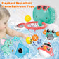 Vatos Baby Bath Toys, Elephant Basketball Hoop Bathroom Baby Toys For Babies Boys Girls 1 Year Old, Baby Bathtub Playset With Bird, Crab, Clouds, Yacht Best Bath Gift For Toddlers 1-3