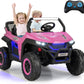 Olakids 2 Seater Ride On Car For Kids, 12V Utv Kids' Electric Vehicles With Remote Control, Spring Suspension, Soft Start, Music Bluetooth Fm, Battery Powered For Ages 3-8 (Bright Pink)
