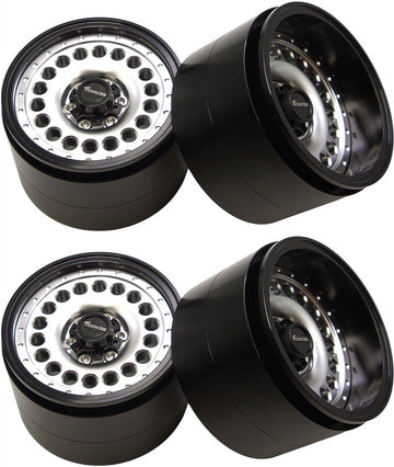 Txxrcss Adjustable 2 Offsets RC 2.2 Beadlock Wheels Rims Hub 1/10 Crawle Wheel Car Aluminum for Upgrades Remote Control SCX10 Ca