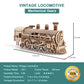 Uguter 3D Wooden Puzzles Train Locomotive Diy Gear Drive Mechanical Model Brain Teaser Games Stunning Gifts For Adults And Teens