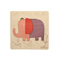 Ekoplay 3 Piece Playful Elephant Wooden Puzzle for Kids, Jigsaw Puzzle for Pre-School Kids, Learning Educational Toys Gifts for 