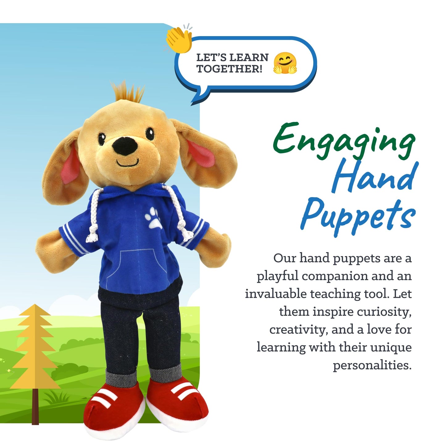 Sharewood Forest Friends, Dougie The Dog Hand Puppet, Kids Puppets, Toddlers, Kids, Puppet Theatre, Kids Toys, Animal Puppets, School, Daycare, Teachers