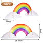 Willbond Rainbow Honeycomb Paper Centerpiece Rainbow Cloud No Crease Converting Centerpieces For Christmas Birthday Party Tables Decoration(4 Pieces)