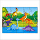 Dino Adventure Wooden Floor Jigsaw Puzzle For Kids, 15 Large Pieces, Ages 3+