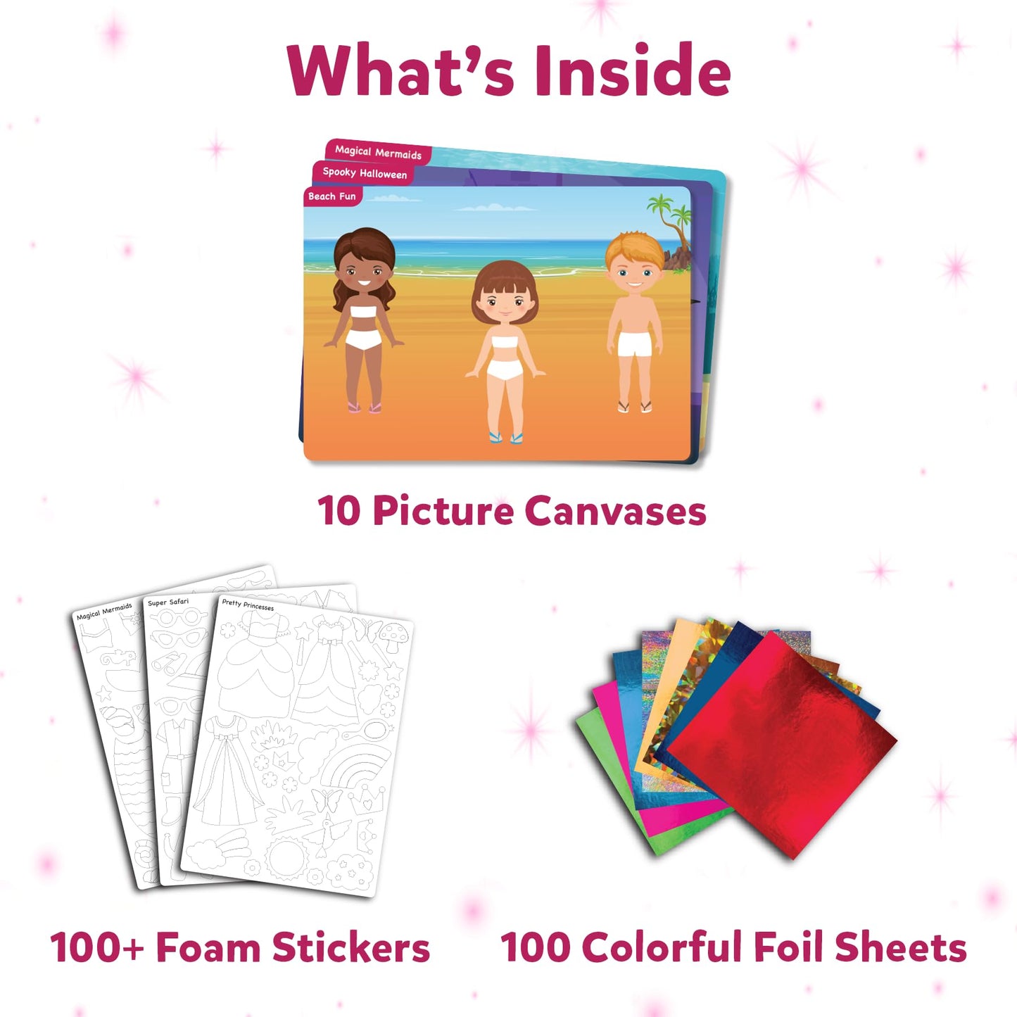 Skillmatics Foil Fun Dress Up Art Kit - Multicolor, Medium, DIY Creative Activity for Kids Ages 4-9, Model SKILL466FFDU