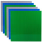 Apostrophe Games Building Blocks Base Plates Compatible With All Major Brands – (6-Pack - 2 Green, 2 Blue, 2 Gray) 10-1/16' X 10-1/16' Inches Baseplate For Building Bricks – Durable And Sturdy