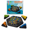 Triangle Chess Game for Kids & Family | Strategic Puzzle Board Game with Color Pegs & Rubber Bands | Educational Indoor Multipla